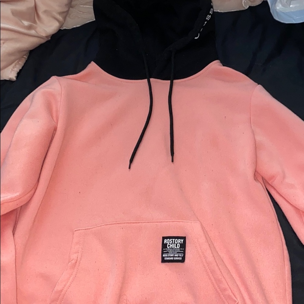 black & pink hoodie